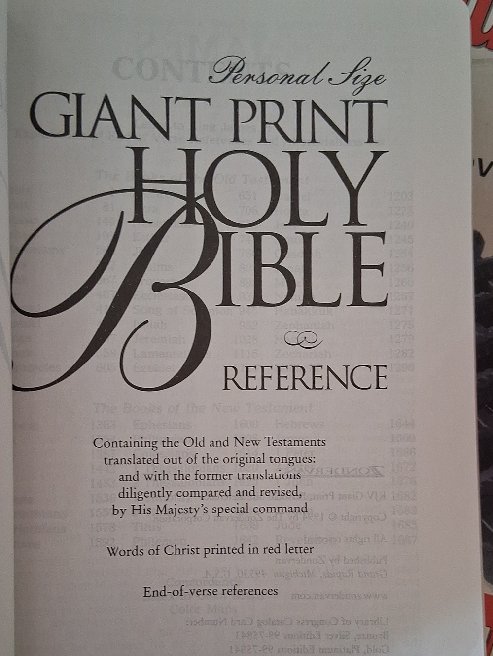 Ziondervan King James Reference HOLY BIBLE Large Print - Picture 13 of 16